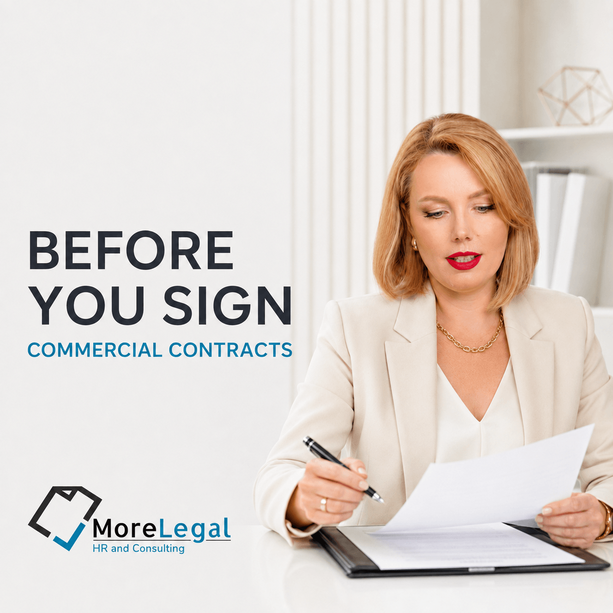 Before signing contracts